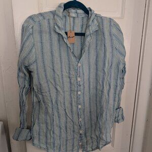 New CP Shades Long Sleeve Button up linen top